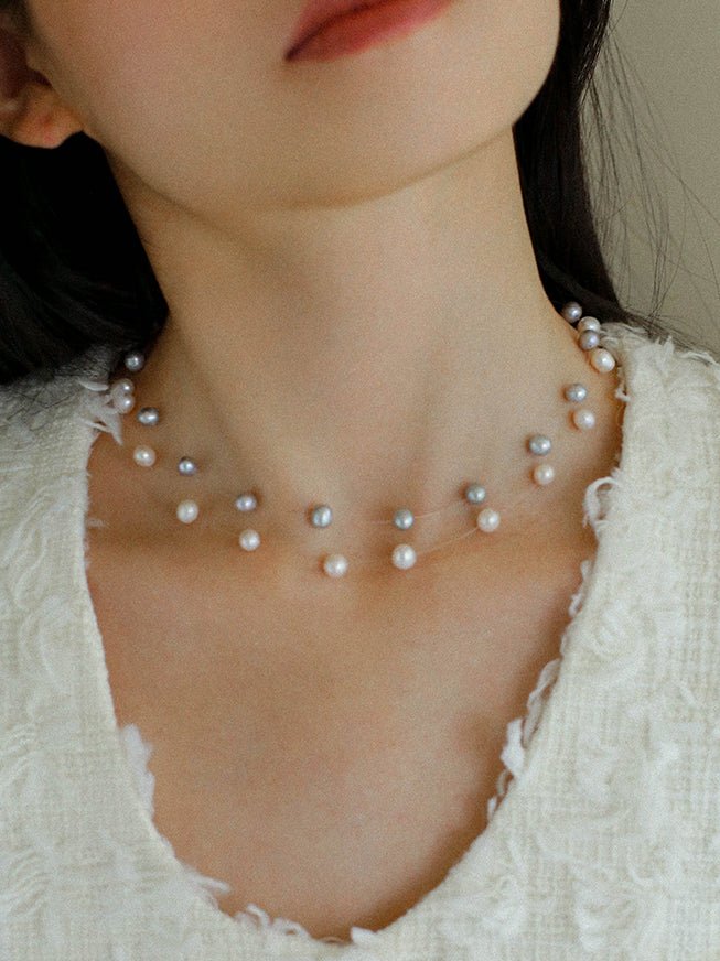 Celestial Dreams Single - layer Freshwater Pearl Necklace - floysun