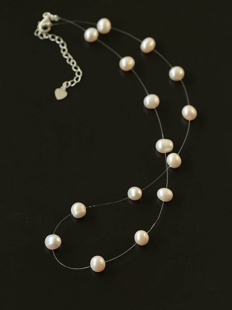 Celestial Dreams Single - layer Freshwater Pearl Necklace - floysun