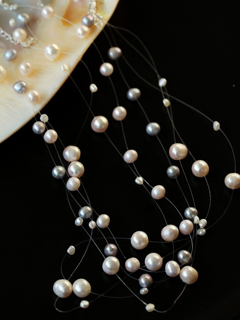 Celestial Dreams Single - layer Freshwater Pearl Necklace - floysun