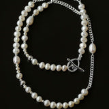 Chain Spliced Pearls Necklaces OT Buckle - floysun