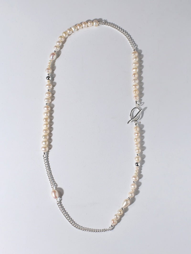 Chain Spliced Pearls Necklaces OT Buckle - floysun