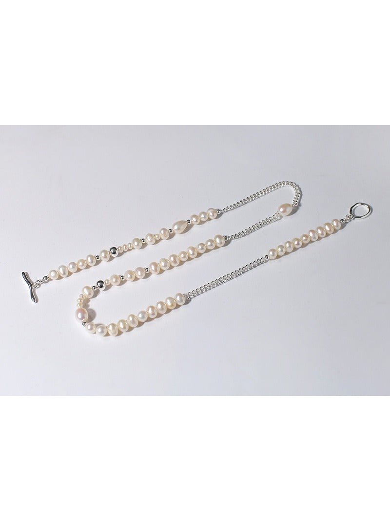 Chain Spliced Pearls Necklaces OT Buckle - floysun