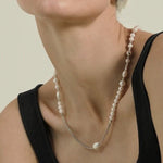 Chain Spliced Pearls Necklaces OT Buckle - floysun