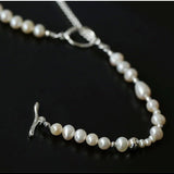 Chain Spliced Pearls Necklaces OT Buckle - floysun