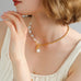 Chain Stitching Teardrop Baroque Pearl Y Shaped Necklace - floysun