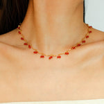 Cherry Blossom Red Agate Necklace - floysun