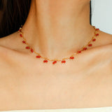 Cherry Blossom Red Agate Necklace - floysun