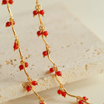 Cherry Blossom Red Agate Necklace - floysun