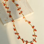 Cherry Blossom Red Agate Necklace - floysun