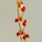 Cherry Blossom Red Agate Necklace - floysun