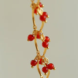 Cherry Blossom Red Agate Necklace - floysun