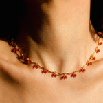 Cherry Blossom Red Agate Necklace - floysun