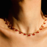 Cherry Blossom Red Agate Necklace - floysun