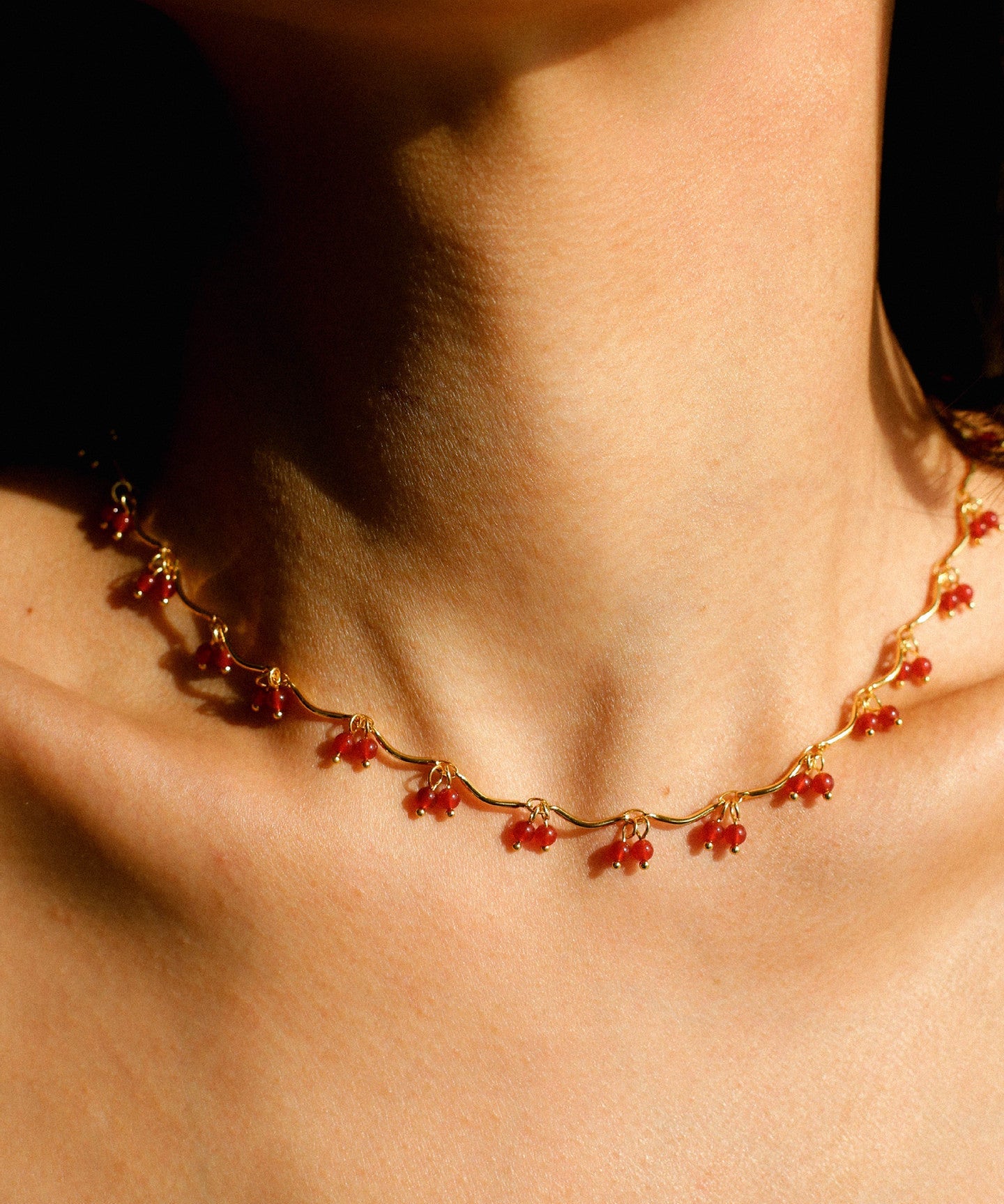 Cherry Blossom Red Agate Necklace - floysun