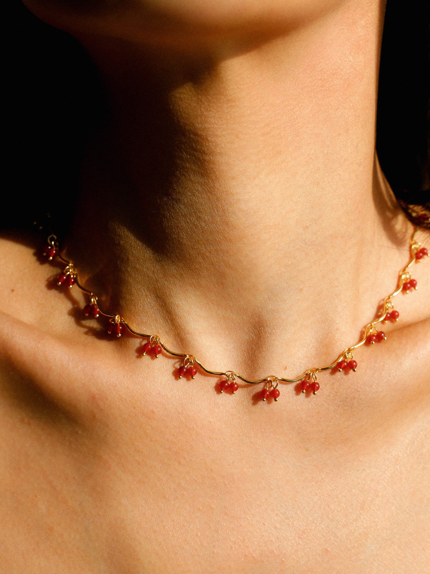 Cherry Blossom Red Agate Necklace - floysun