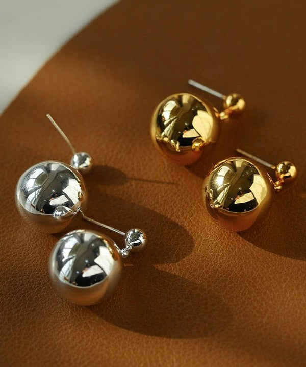 Chic Metal Water Droplet Ball Drop Earrings - floysun