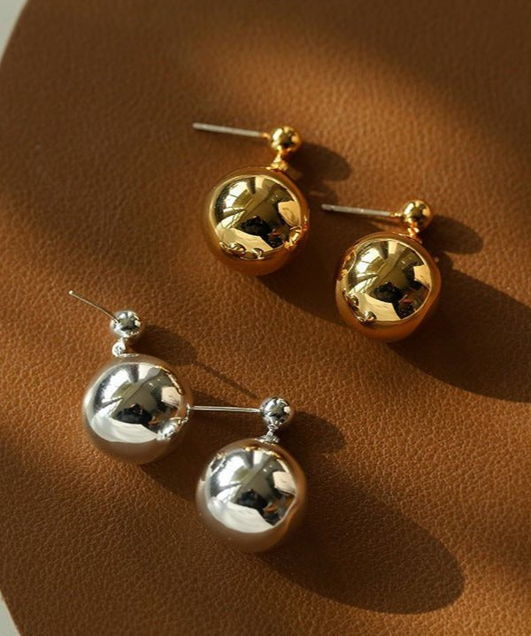 Chic Metal Water Droplet Ball Drop Earrings - floysun