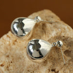 Chic Metal Water Droplet Ball Drop Earrings - floysun