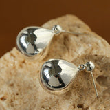 Chic Metal Water Droplet Ball Drop Earrings - floysun