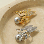 Christmas Deer Seawater Mapei Pearl Brooch - floysun