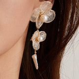 Cicada Wing Series Petite Floral Stud Earrings - floysun