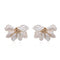 Falling Petals Series Half Flower Pearl Stud Earrings - CKLY2021050