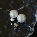 Classic Brushed Round Stud Earrings - floysun