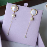 Classic Filigree Series Bead Long Stud Earrings - floysun