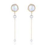 Classic Filigree Series Bead Long Stud Earrings - floysun