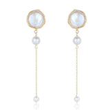 Classic Filigree Series Bead Long Stud Earrings - floysun