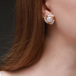 Classic Filigree Series Edge Stud Earrings - floysun