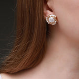 Classic Filigree Series Edge Stud Earrings - floysun