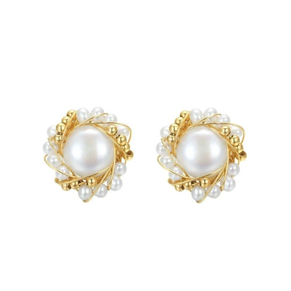 Classic Filigree Series Edge Stud Earrings - floysun