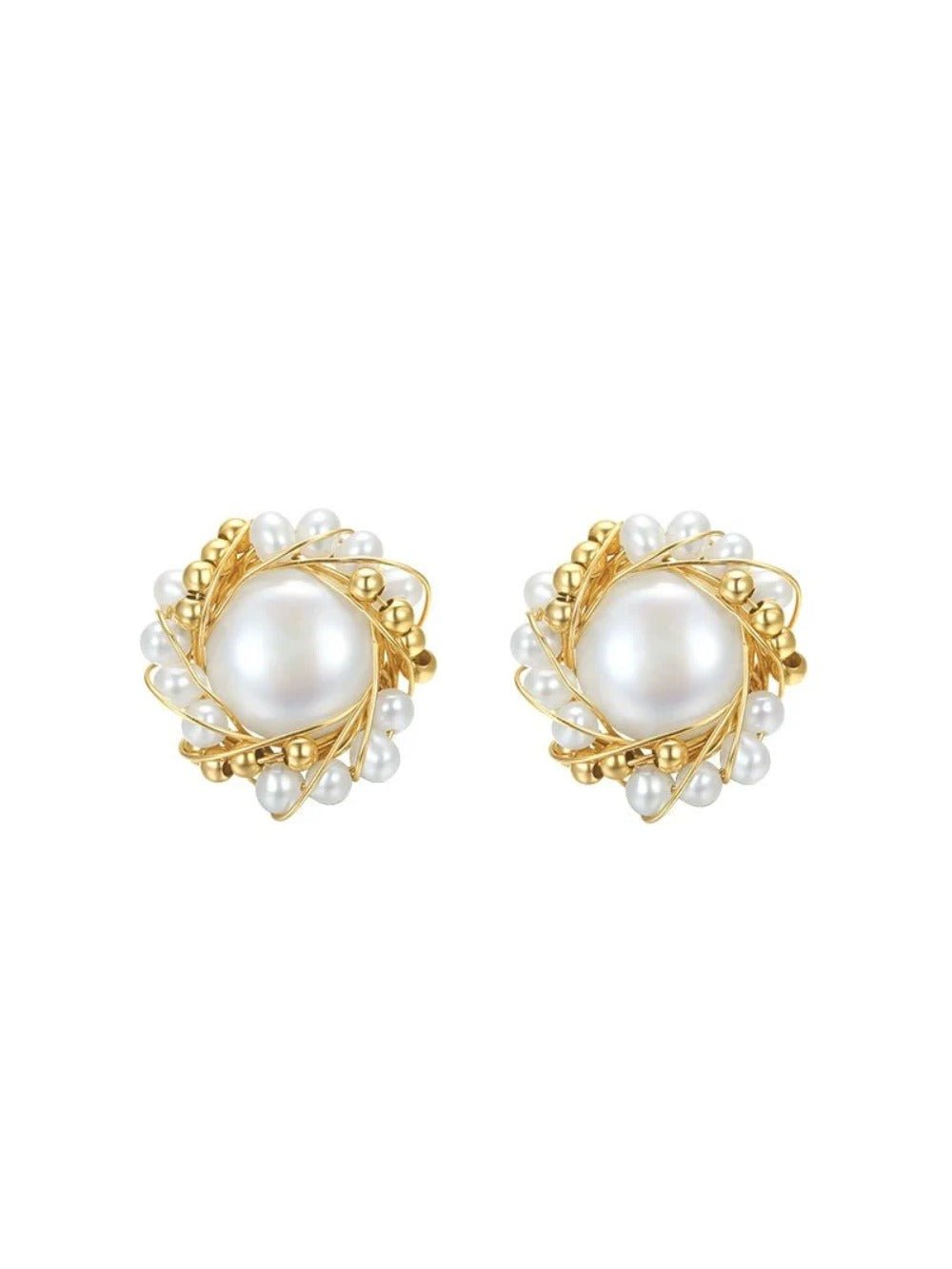 Classic Filigree Series Edge Stud Earrings - floysun