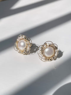 Classic Filigree Series Edge Stud Earrings - floysun