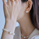 Classic Filigree Series Large Pearl Open Ring - floysun