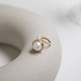 Classic Filigree Series Large Pearl Open Ring - floysun