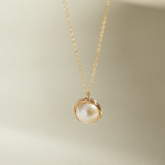 Classic Filigree Series Single Edison Pearl Necklace - floysun