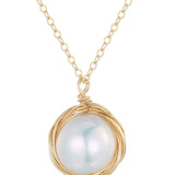 Classic Filigree Series Single Edison Pearl Necklace - floysun