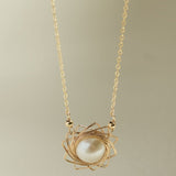 Classic Filigree Series Starburst Pearl Pendant Necklace - floysun