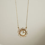 Classic Filigree Series Starburst Pearl Pendant Necklace - floysun