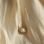 Classic Filigree Series Starburst Pearl Pendant Necklace - floysun