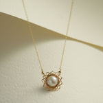 Classic Filigree Series Starburst Pearl Pendant Necklace - floysun