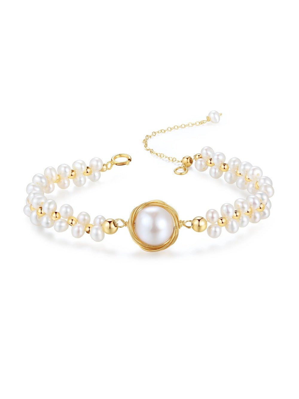 Classic Filigree Series Stargazer Pearl Bracelet - floysun