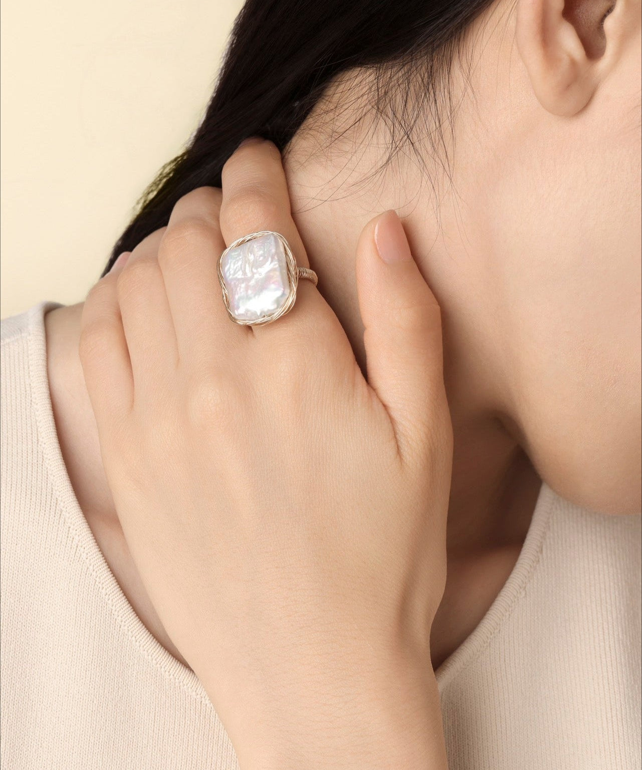 Classic Filigree Series Twisted Sugar Cube Ring - floysun