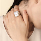 Classic Filigree Series Twisted Sugar Cube Ring - floysun