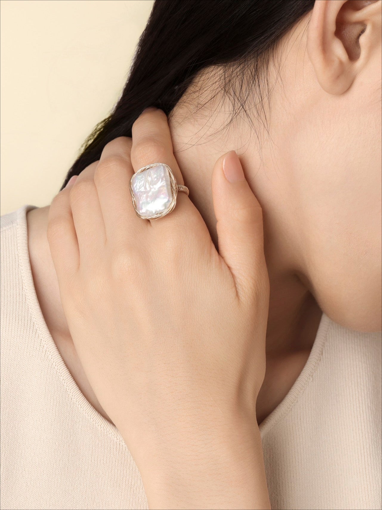 Classic Filigree Series Twisted Sugar Cube Ring - floysun