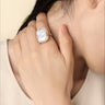 Classic Filigree Series Twisted Sugar Cube Ring - floysun