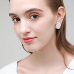 Classic Filigree Series Twisted Wire Cube Stud Earrings Ear clip - floysun