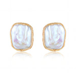 Classic Filigree Series Twisted Wire Cube Stud Earrings Ear clip - floysun